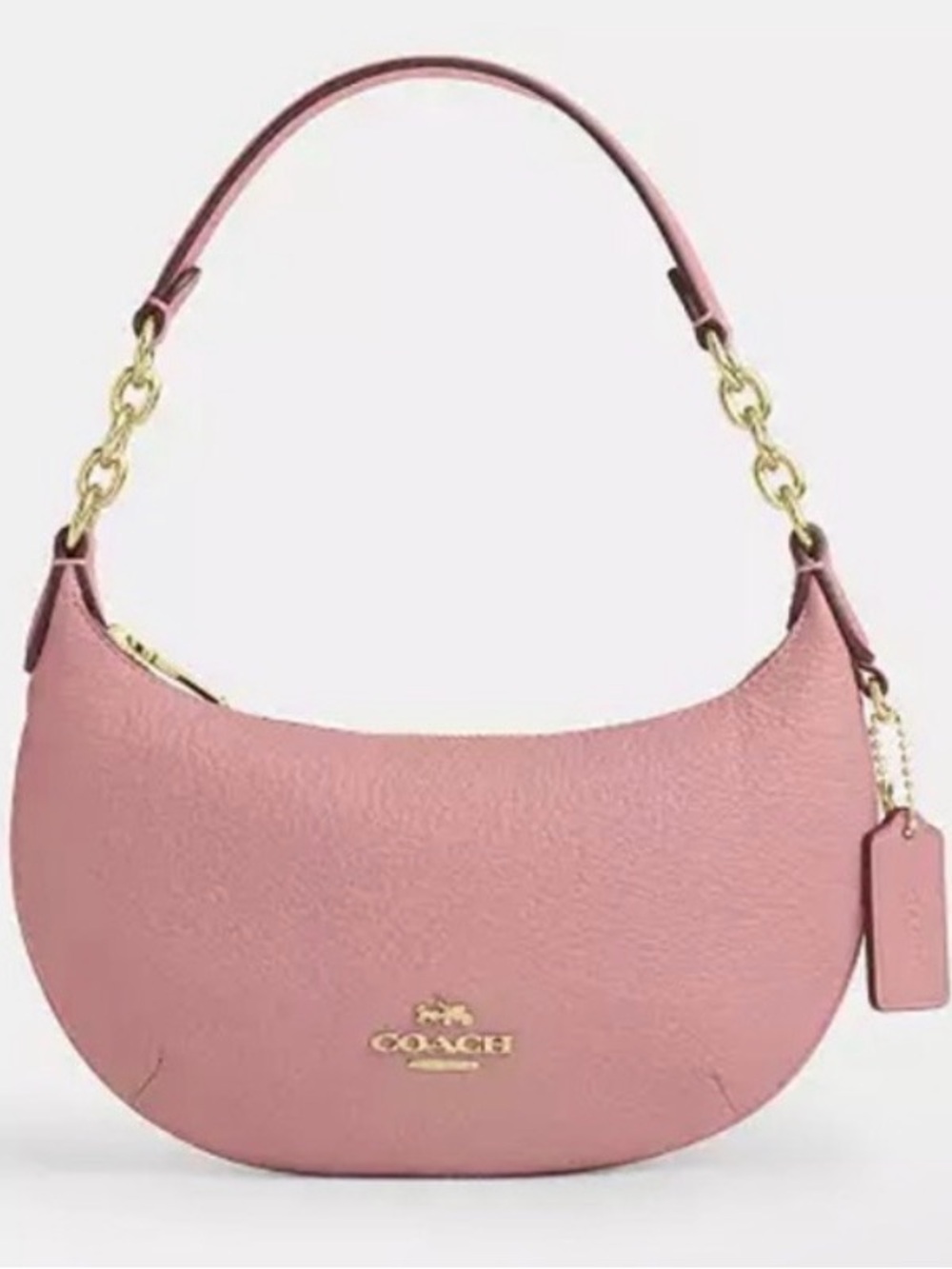 🩷COACH NWT Pink Petal Mini Payton  Leather Shoulder Bag With Gold Hardware